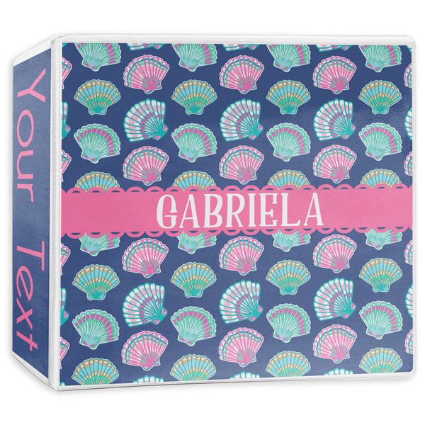 Custom Preppy Sea Shells 3-Ring Binder - 3 inch (Personalized)