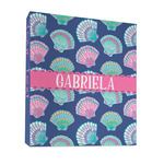 Preppy Sea Shells 3 Ring Binder - Full Wrap - 1" (Personalized)