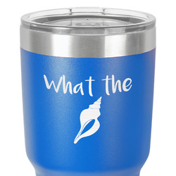 Preppy Sea Shells 30 oz Stainless Steel Tumbler - Royal Blue - Single-Sided (Personalized)