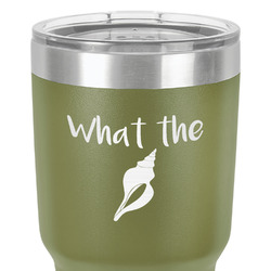 Preppy Sea Shells 30 oz Stainless Steel Tumbler - Olive - Single-Sided (Personalized)