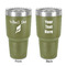 Preppy Sea Shells 30 oz Stainless Steel Ringneck Tumbler - Olive - Double Sided - Front & Back