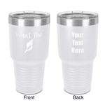 Preppy Sea Shells 30 oz Stainless Steel Tumbler - White - Double-Sided (Personalized)