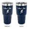 Preppy Sea Shells 30 oz Stainless Steel Ringneck Tumblers - Navy - Double Sided - APPROVAL