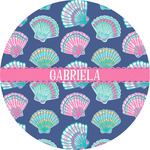 Preppy Sea Shells Multipurpose Round Labels - 5" (Personalized)