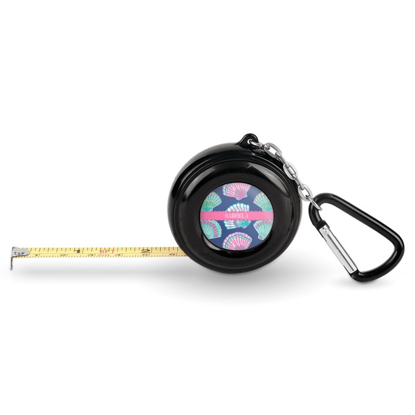 Custom Preppy Sea Shells Pocket Tape Measure - 6 Ft w/ Carabiner Clip (Personalized)