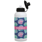 Preppy Sea Shells Water Bottles - Aluminum - 20 oz - White (Personalized)