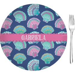 Preppy Sea Shells Glass Appetizer / Dessert Plate 8" (Personalized)