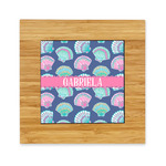 Preppy Sea Shells Bamboo Trivet with Ceramic Tile Insert (Personalized)