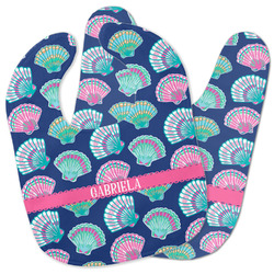 Preppy Sea Shells Baby Bib w/ Name or Text