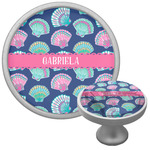 Preppy Sea Shells Cabinet Knob (Silver) (Personalized)