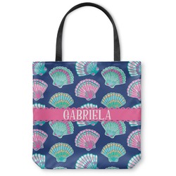 Preppy Sea Shells Canvas Tote Bag - Large - 18"x18" (Personalized)