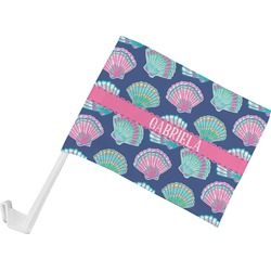 Preppy Sea Shells Car Flag - Small w/ Name or Text