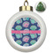 Preppy Sea Shells Ceramic Christmas Ornament - Xmas Tree (Front View)