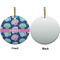 Preppy Sea Shells Ceramic Flat Ornament - Circle Front & Back (APPROVAL)