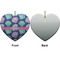 Preppy Sea Shells Ceramic Flat Ornament - Heart Front & Back (APPROVAL)