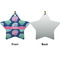 Preppy Sea Shells Ceramic Flat Ornament - Star Front & Back (APPROVAL)