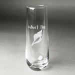 Preppy Sea Shells Champagne Flute - Stemless Engraved - Single (Personalized)