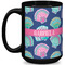 Preppy Sea Shells Coffee Mug - 15 oz - Black Full