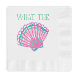 Preppy Sea Shells Embossed Decorative Napkins (Personalized)