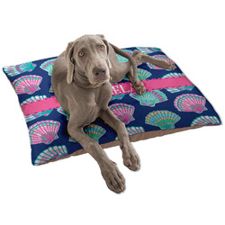 Preppy Sea Shells Dog Bed - Large w/ Name or Text