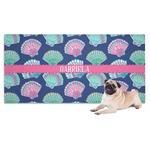 Preppy Sea Shells Dog Towel (Personalized)