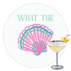Preppy Sea Shells Printed Drink Topper - 3.5" (Personalized)