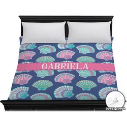 Preppy Sea Shells Duvet Cover - King (Personalized)