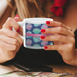 Preppy Sea Shells Double Shot Espresso Cup - Single (Personalized)