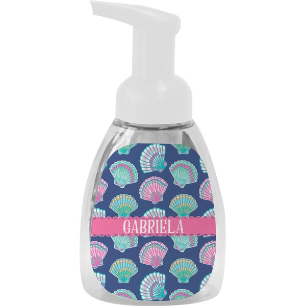 Custom Preppy Sea Shells Foam Soap Bottle - White (Personalized)