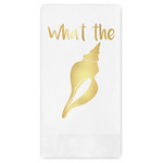 Preppy Sea Shells Guest Napkins - Foil Stamped (Personalized)