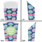 Preppy Sea Shells French Fry Favor Box - Front & Back View