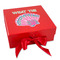 Preppy Sea Shells Gift Boxes with Magnetic Lid - Red - Front