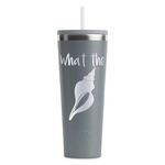 Preppy Sea Shells RTIC Everyday Tumbler with Straw - 28oz - Grey - Double-Sided (Personalized)