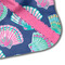 Preppy Sea Shells Hooded Baby Towel- Detail Corner