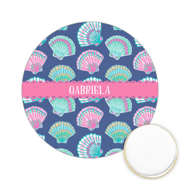 Custom Preppy Sea Shells Printed Cookie Topper - 2.15" (Personalized)