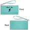 Preppy Sea Shells Ladies Wallets - Faux Leather - Teal - Front & Back View