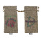 Preppy Sea Shells Large Burlap Gift Bags - Front & Back