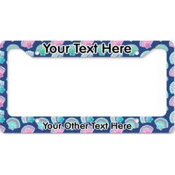 Preppy Sea Shells License Plate Frame - Style B (Personalized)