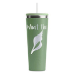 Preppy Sea Shells RTIC Everyday Tumbler with Straw - 28oz - Light Green - Double-Sided (Personalized)