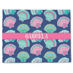 Preppy Sea Shells Single-Sided Linen Placemat - Single w/ Name or Text