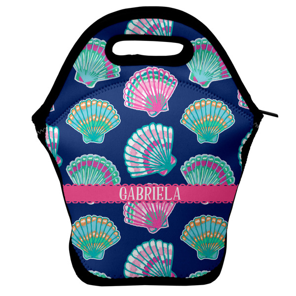 Custom Preppy Sea Shells Lunch Bag w/ Name or Text