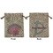 Preppy Sea Shells Medium Burlap Gift Bag - Front and Back