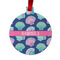 Preppy Sea Shells Metal Ball Ornament - Front