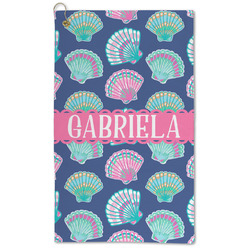 Preppy Sea Shells Microfiber Golf Towel - Large (Personalized)