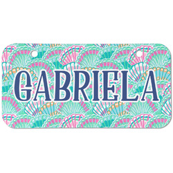Preppy Sea Shells Mini/Bicycle License Plate (2 Holes) (Personalized)