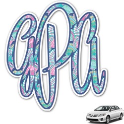 Preppy Sea Shells Monogram Car Decal (Personalized)