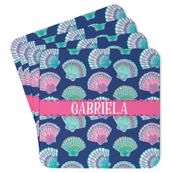 Preppy Sea Shells Paper Coasters (Personalized)