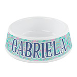 Preppy Sea Shells Plastic Dog Bowl - Small (Personalized)