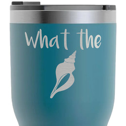 Preppy Sea Shells RTIC Tumbler - Dark Teal - Laser Engraved - Single-Sided (Personalized)