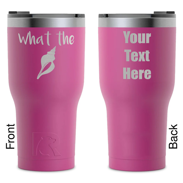 Custom Preppy Sea Shells RTIC Tumbler - Magenta - Laser Engraved - Double-Sided (Personalized)